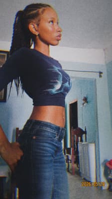 Girl with printed shirt 