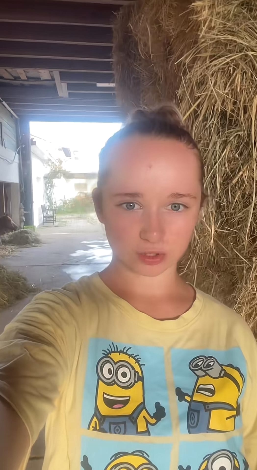 Girl caught wearing minions printed tshirt 