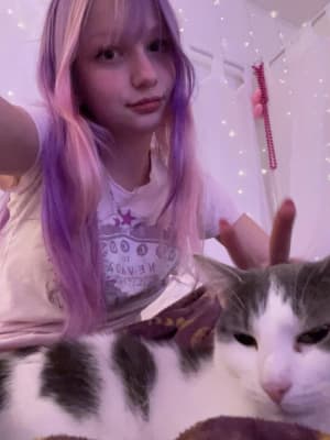 Girl with cat
